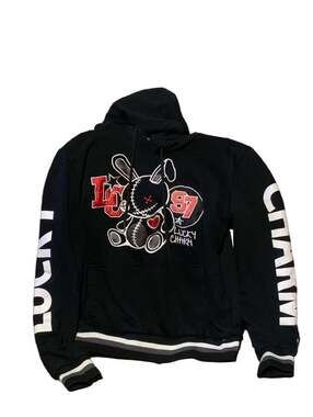 Men's Black Keys "Lucky Charm" Pullover Hoodie with Embroidery/Pockets - Black
